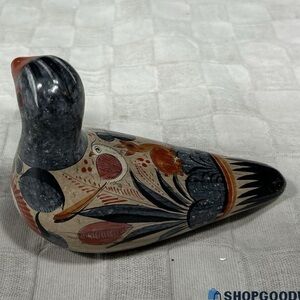 Vintage Tonala Mexican Folk Art pottery bird figurine